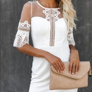 VICI For The Portfolio Crochet Mesh Bodycon Dress